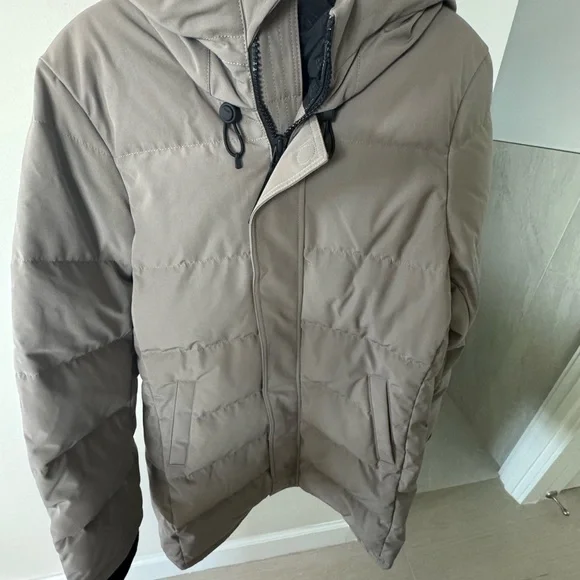 TNA The Powder Parks Tan Puffer Coat Weather-Resistant Hooded - Picture 1 of 6